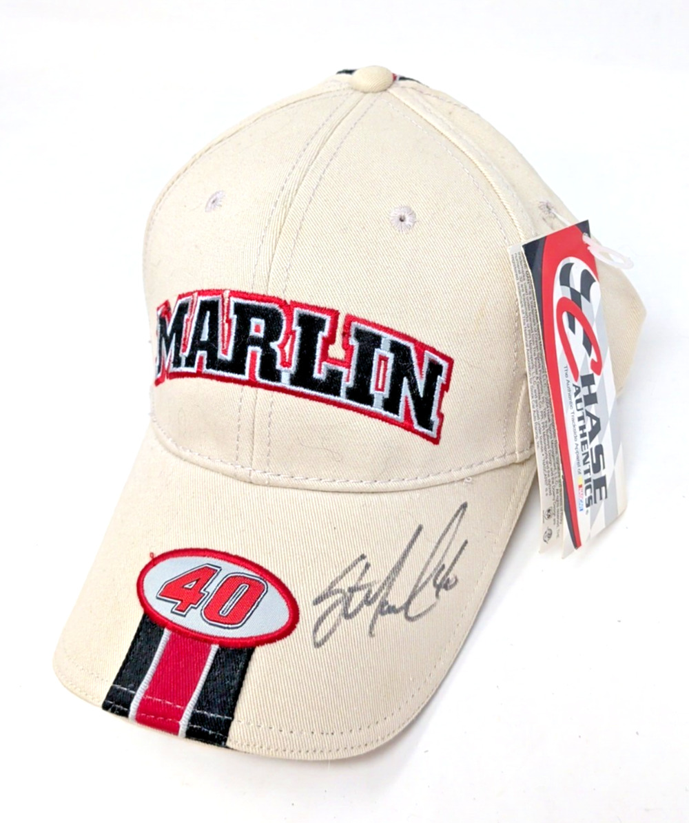 NEW NWT Sterling Marlin #40 Signed Coors Light Hat Chase Authentic fast ship